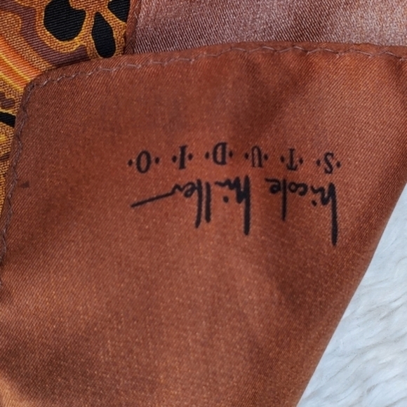 Nicole Miller Golden silk scarf‎ - Picture 8 of 8